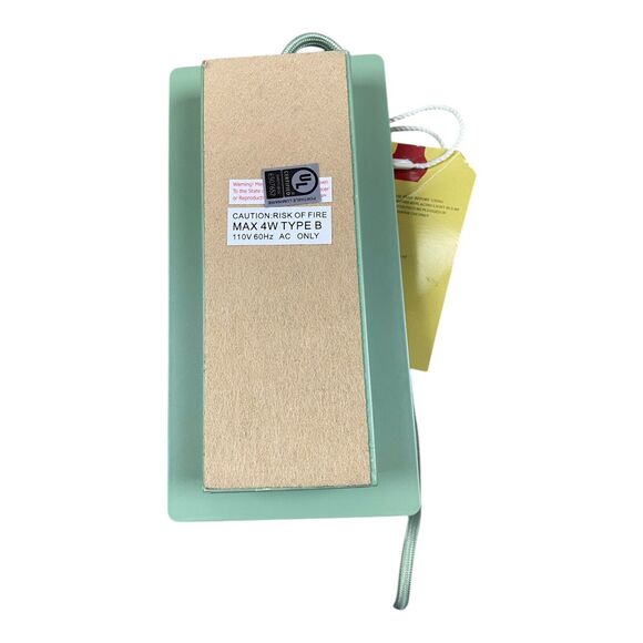 Mercantile Design Table Top Edison Lamp NEW W TAG Minimalist Simple Teal & Gold - Picture 13 of 13